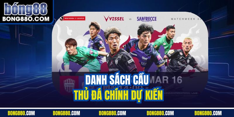 Danh sách cầu thủ đá chính dự kiến
